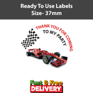 300 Racing Car F1 Theme Stickers Celebrate Party Birthday Sweet Cones Gift Bag